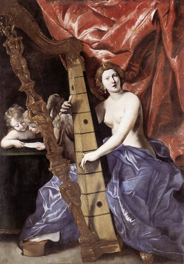 Lanfranco Giovanni - Venus jouant de la harpe (Allegorie de la musique).jpg